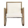 Ada Light Natural Wash Finish with White Upholstery Rocking ChairModel DOV31034