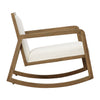 Ada Light Natural Wash Finish with White Upholstery Rocking ChairModel DOV31034