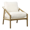 Elin Light Natural Wash Finish with White Upholstery Occasional ChairModel DOV31036