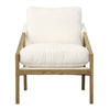 Elin Light Natural Wash Finish with White Upholstery Occasional ChairModel DOV31036