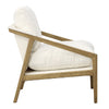 Elin Light Natural Wash Finish with White Upholstery Occasional ChairModel DOV31036