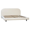 Marlene Off White Finish with Black Wood Legs Bed Model DOV3189EK