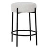 Becca Oatmeal Upholstery with Black Metal Legs Counter StoolModel DOV3194