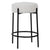 Becca Oatmeal Upholstery with Black Metal Legs Counter StoolModel DOV3194