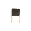 Turner Black Leather and Brass Metal Finish Dining ChairModel DOV32002