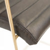 Turner Black Leather and Brass Metal Finish Dining ChairModel DOV32002