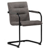 Celeb Brownish Grey Upholstery and Black Frame Dining ChairModel DOV32023