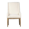 Mayne Off White Upholstery and Natural Wood Finish Dining ChairModel DOV34000