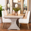 Mayne Off White Upholstery and Natural Wood Finish Dining ChairModel DOV34000