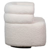 Jolo Cream Fur Seating Swivel ChairModel DOV34008