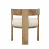 Nadia Cream and Natural Dining ChairModel DOV34035-CREM