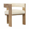 Nadia Cream and Natural Dining ChairModel DOV34035-CREM