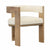 Nadia Cream and Natural Dining ChairModel DOV34035-CREM