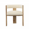 Nadia Cream and Natural Dining ChairModel DOV34035-CREM