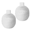 Xena White Finish Vase Set Of 2Model DOV36012