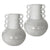 Clover White Gloss Finish Vase Set Of 2Model DOV36013