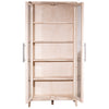 Basel Light Warm Wash Finish with Silver Hardware Cabinet Model DOV38034