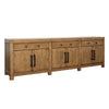 Conte Antique Medium Brown Wood Finish Sideboard Model DOV38077