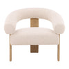 Frankie Cream and Natural Occasional ChairModel DOV39008-CREM