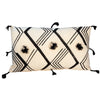 Rhea Beige and Black Pillow Model DOV3989