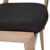 Ilaria Black Upholstery and Antique Wood Wash Finish Dining ChairModel DOV410