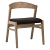 Ilaria Black Upholstery and Antique Wood Wash Finish Dining ChairModel DOV410