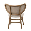 Badini Ivory Upholstery and Light Natural Weathered Finish Occasional ChairModel DOV411