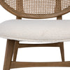 Badini Ivory Upholstery and Light Natural Weathered Finish Occasional ChairModel DOV411