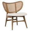 Badini Ivory Upholstery and Light Natural Weathered Finish Occasional ChairModel DOV411