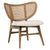 Badini Ivory Upholstery and Light Natural Weathered Finish Occasional ChairModel DOV411