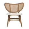 Badini Ivory Upholstery and Light Natural Weathered Finish Occasional ChairModel DOV411