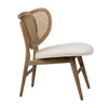 Badini Ivory Upholstery and Light Natural Weathered Finish Occasional ChairModel DOV411