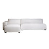 Mylo Snow White Upholstery Chaise SectionalModel DOV4567