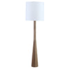 Adan Light Brown Wood Finish and White Shade Floor LampModel DOV50029