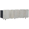 Nubla Light Grey Wash and Antique Black Finish Sideboard Model DOV50050