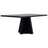 Lacson Matte Brushed Black Sealed Finish Dining TableModel DOV50053