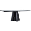 Lacson Matte Brushed Black Sealed Finish Dining TableModel DOV50053