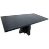 Lacson Matte Brushed Black Sealed Finish Dining TableModel DOV50053