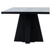 Lacson Matte Brushed Black Sealed Finish Dining TableModel DOV50053