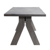 Augusto Charcoal Grey Textured Top with Smoked Oak Wood Finish Dining TableModel DOV50077