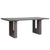 Alessio Charcoal Grey Textured Top with Smoked Oak Wood Finish Dining TableModel DOV50079