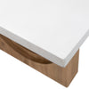 Alessio White Concrete Top and Natural Brushed Pine Wood Finish Dining TableModel DOV50080