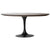 Bayne Burnt Oak Wood Finish and Black Base Dining TableModel DOV5387