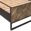 Modena Medium Brown Natural Wood Finish and Black Base Bed Model DOV5398Q