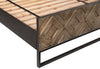 Modena Medium Brown Natural Wood Finish and Black Base Bed Model DOV5398Q