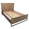 Modena Medium Brown Natural Wood Finish and Black Base Bed Model DOV5398Q