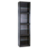 Eloa Dark Brown and Ebony Finished Wood Bookcase Model DOV5443