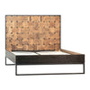 Nellie Sealed Natural Wood with Ebony Base and Black Metal Bed Model DOV5453Q