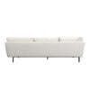 Anas White Upholstery with Black Metal Legs L-Shape SectionalModel DOV60005-WHIT