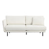 Anas White Upholstery with Black Metal Legs L-Shape SectionalModel DOV60005-WHIT